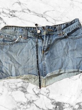 Y2K Light Blue Denim Mini Skirt - Classic Casual Cut